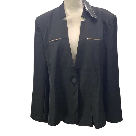 Nwt YUNCLOS Blazer Business slim fit size 2XL gold detail‎ jacket - Picture 1 of 8